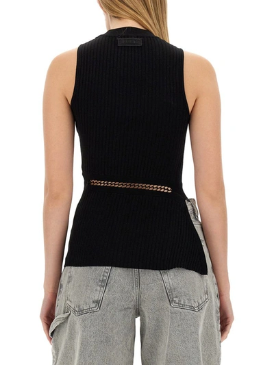 Shop Attico The  Top With Cut Out Details In Black