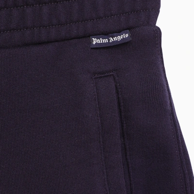 Shop Palm Angels Navy Blue Cotton Shorts