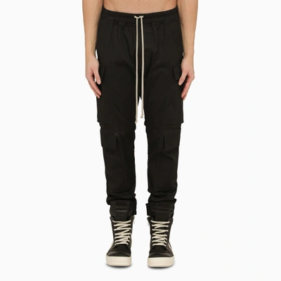 Shop Rick Owens Mastodon Cargo Trousers Black