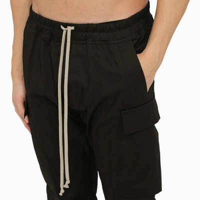 Shop Rick Owens Mastodon Cargo Trousers Black