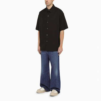 Shop Studio Nicholson Navy Blue Oversize Short Sleeves T Shirt