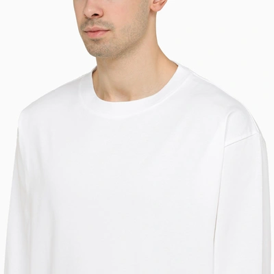 Shop Studio Nicholson White Crewneck Long Sleeves T Shirt
