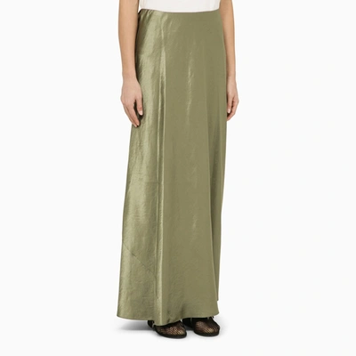 Shop Vince Green Acetate Long Skirt