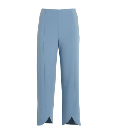 Shop By Malene Birger Cropped Normann Trousers In Blue