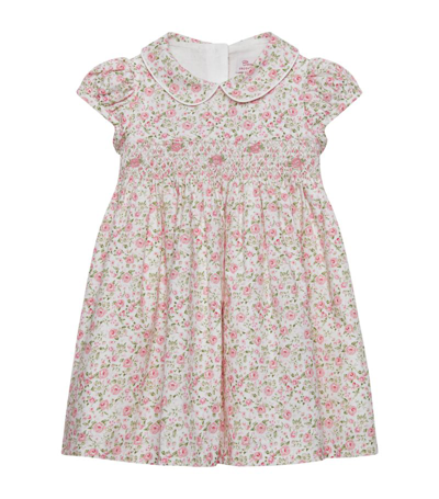 Shop Trotters Rose Print Catherine Dress (3-24 Months) In Pink
