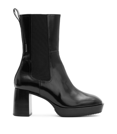 Shop Allsaints Leather Lottie Ankle Boots 75 In Black