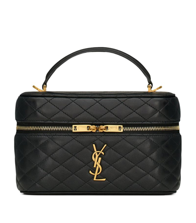 Shop Saint Laurent Mini Gaby Top-handle Bag In Black