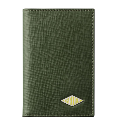 Shop Cartier Leather Losange Bifold Card Holder In Green