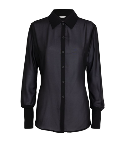 Shop Holzweiler Chiffon Youbin Shirt In Black