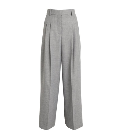 Shop By Malene Birger Cymbaria Wide-leg Trousers In Grey