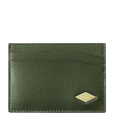 Shop Cartier Leather Losange Card Holder In Green