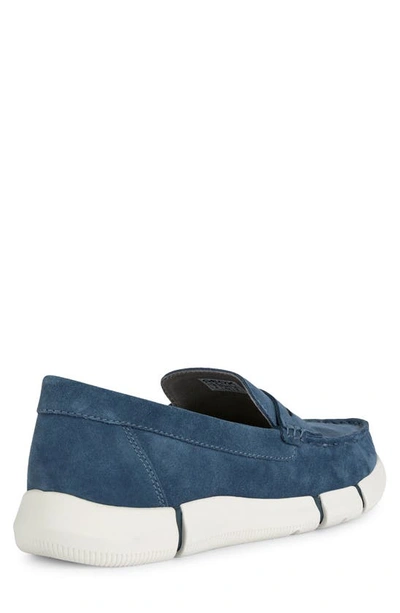 Shop Geox Adacter Penny Loafer In Jeans