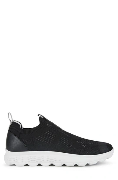 Shop Geox Spherica Slip-on Sneaker In Black Oxford