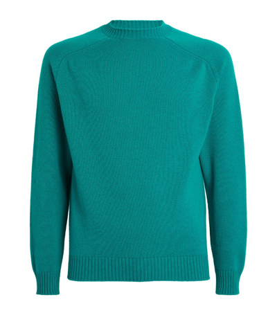 Shop Begg X Co Cashmere Crew-neck Sweater In Blue