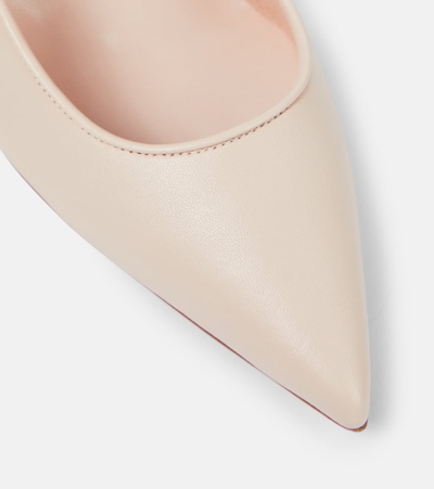 Christian Louboutin Sporty Kate 85 Leather Pumps In Beige