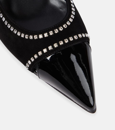 Christian Louboutin Duvette Strass 70 Patent Leather Pumps In Black