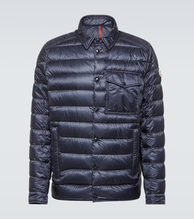 Shop Moncler Tenibres Quilted Down Jacket In Blue