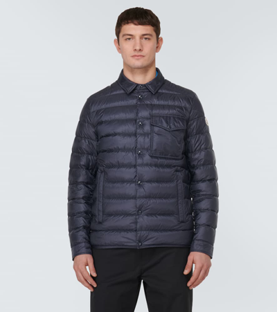 Shop Moncler Tenibres Quilted Down Jacket In Blue