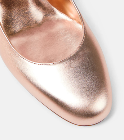Christian Louboutin 55mm Miss Jane Laminated Leather Pumps In Beige