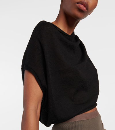 Rick Owens Virgin Wool Top In Black