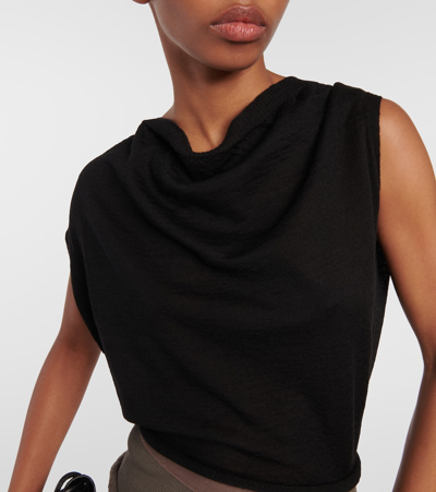 Rick Owens Virgin Wool Top In Black