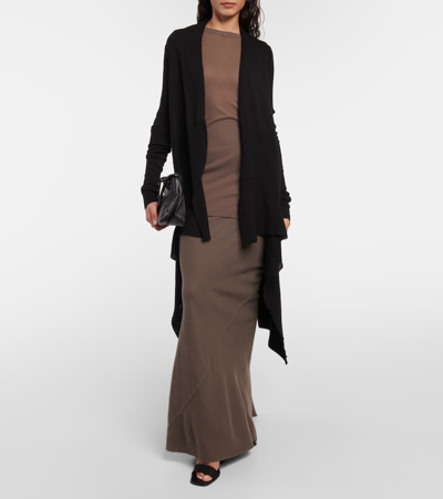 RICK OWENS LIDO VIRGIN WOOL WRAP CARDIGAN 
