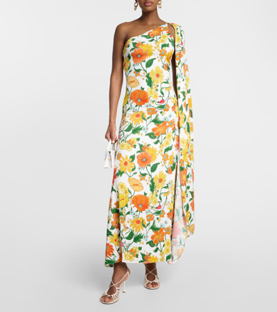 Stella Mccartney Floral-printed Asymmetric Maxi Dress In Multicoloured