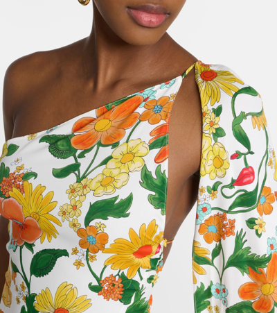 Stella Mccartney Floral-printed Asymmetric Maxi Dress In Multicoloured