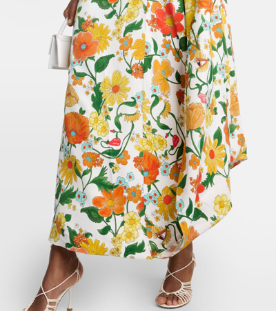 Stella Mccartney Floral-printed Asymmetric Maxi Dress In Multicoloured