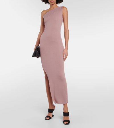Shop Rick Owens Athena Virgin Wool Maxi Dress In Pink