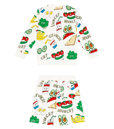 Stella Mccartney Printed Cotton Fleece Tracksuit In White