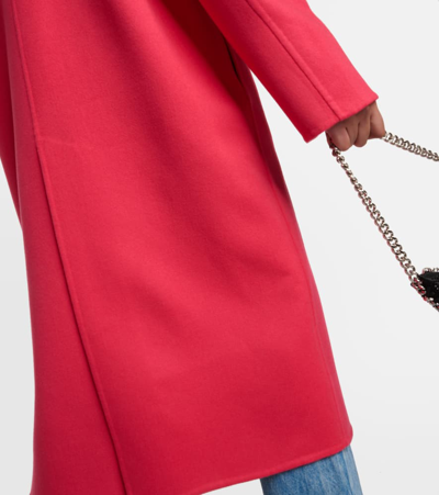 Stella Mccartney Double-breasted Wool Coat In Pink