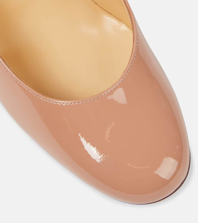 Christian Louboutin Women's Miss Sab 85mm Patent Leather Pumps In Beige