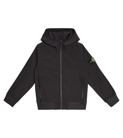 Shop Stone Island Junior Hooded Jacket In Black