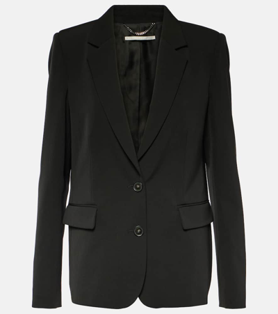 Shop Stella Mccartney Single-breasted Wool Blend Blazer In Black