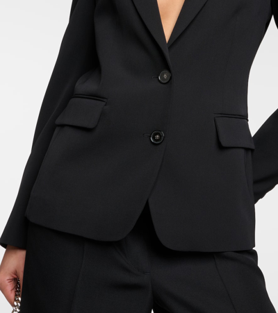 Stella Mccartney Single-breasted Wool Blend Blazer In Black