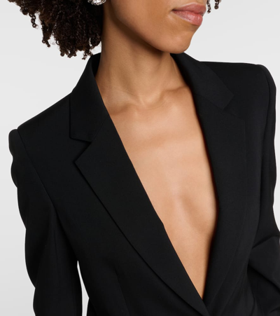 Stella Mccartney Single-breasted Wool Blend Blazer In Black