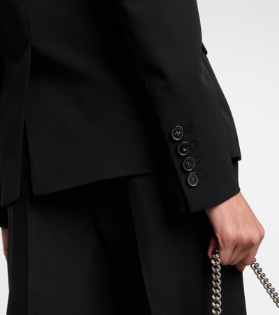 Stella Mccartney Single-breasted Wool Blend Blazer In Black