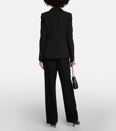 Shop Stella Mccartney Single-breasted Wool Blend Blazer In Black