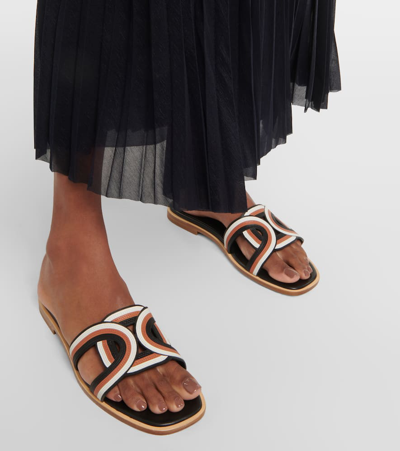 Tod's Kate Leather Sandals In Multicoloured