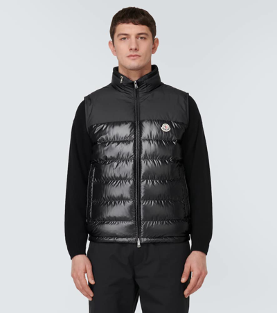 Shop Moncler Cerces Quilted Down Vest In Black