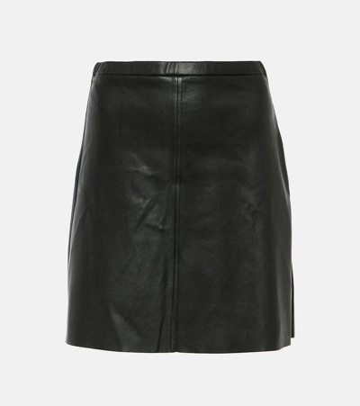 Shop Stouls Lucie Leather Skirt In Black