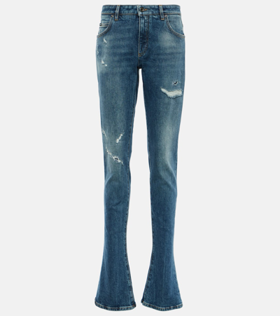 Shop Dolce & Gabbana High-rise Flared Jeans In Blue