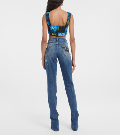 Shop Dolce & Gabbana High-rise Flared Jeans In Blue