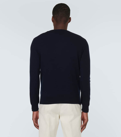 Zegna Cashmere And Silk Sweater In Blue