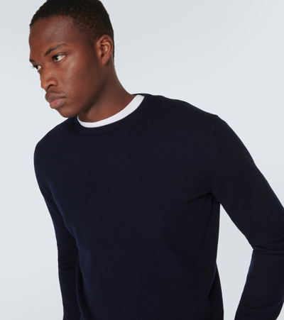 Zegna Cashmere And Silk Sweater In Blue