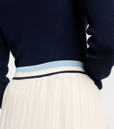 褶裥中长半身裙