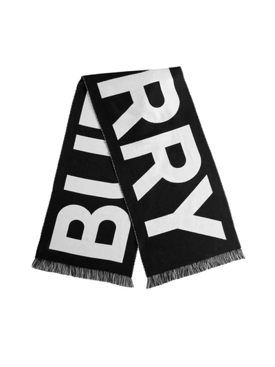 Shop Burberry Scarfs In Black