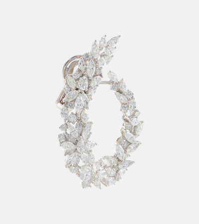 Yeprem 18kt Gold Earring With Diamonds In Silver