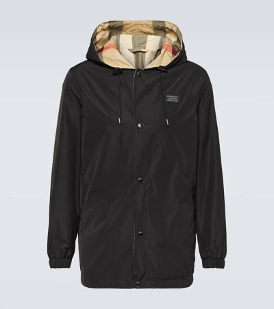 Shop Burberry Checked Raincoat In Beige